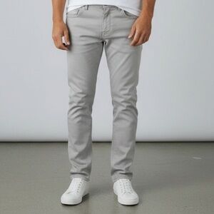 johnnie-O Light Gray Skinny Jeans Hugo Nick Nickel 36x30